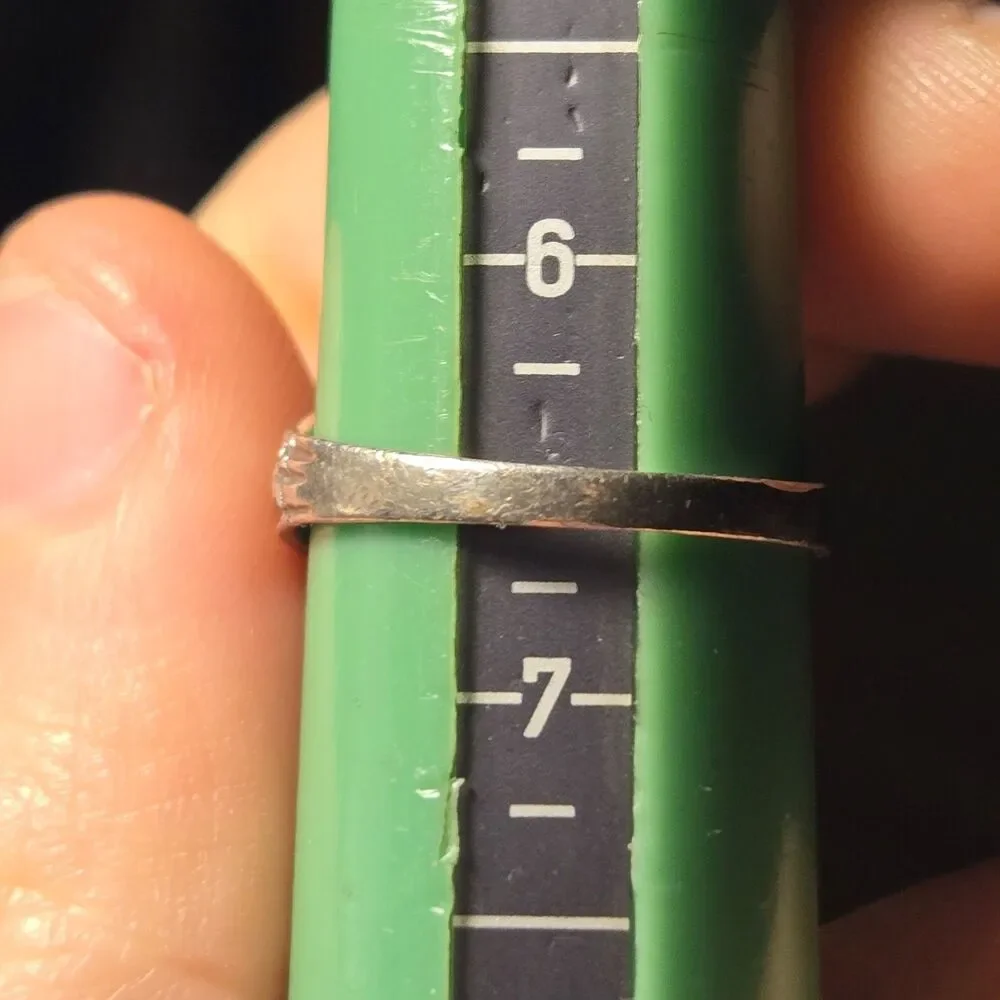 Blue green southwestern vintage sterling silver ring sz 6.5